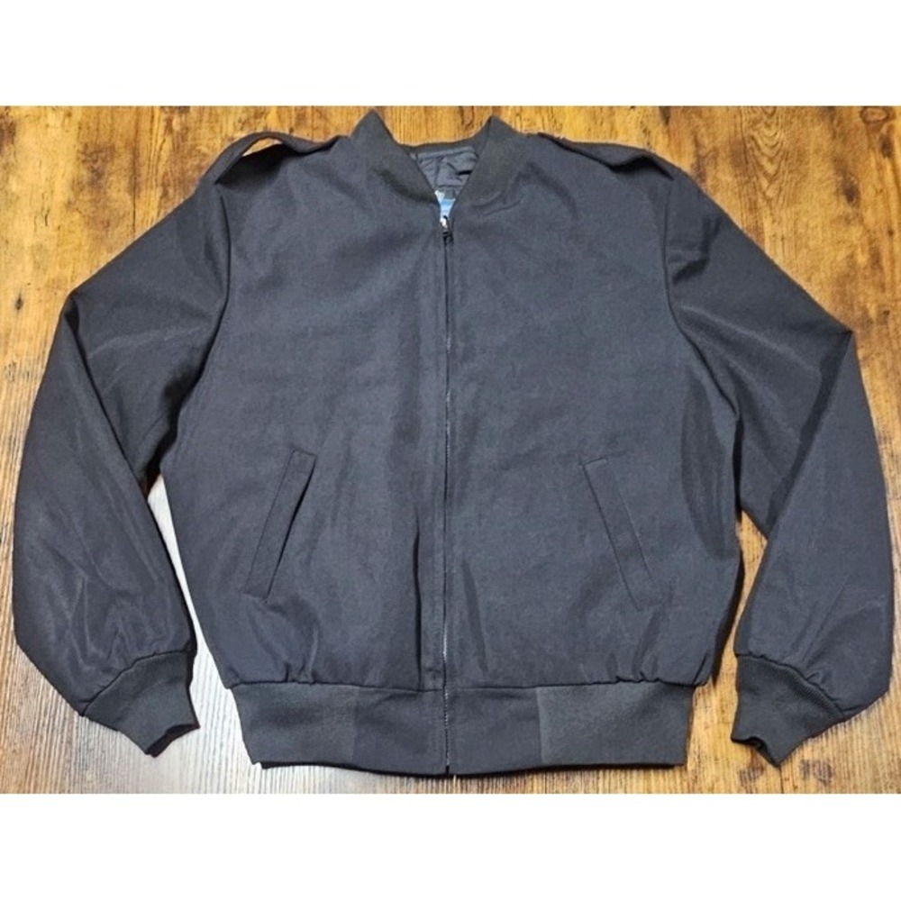 Neptune Garment Co Jacket Men's 42 Black Full Zip Wool Blend Thinsulate Ex Cond